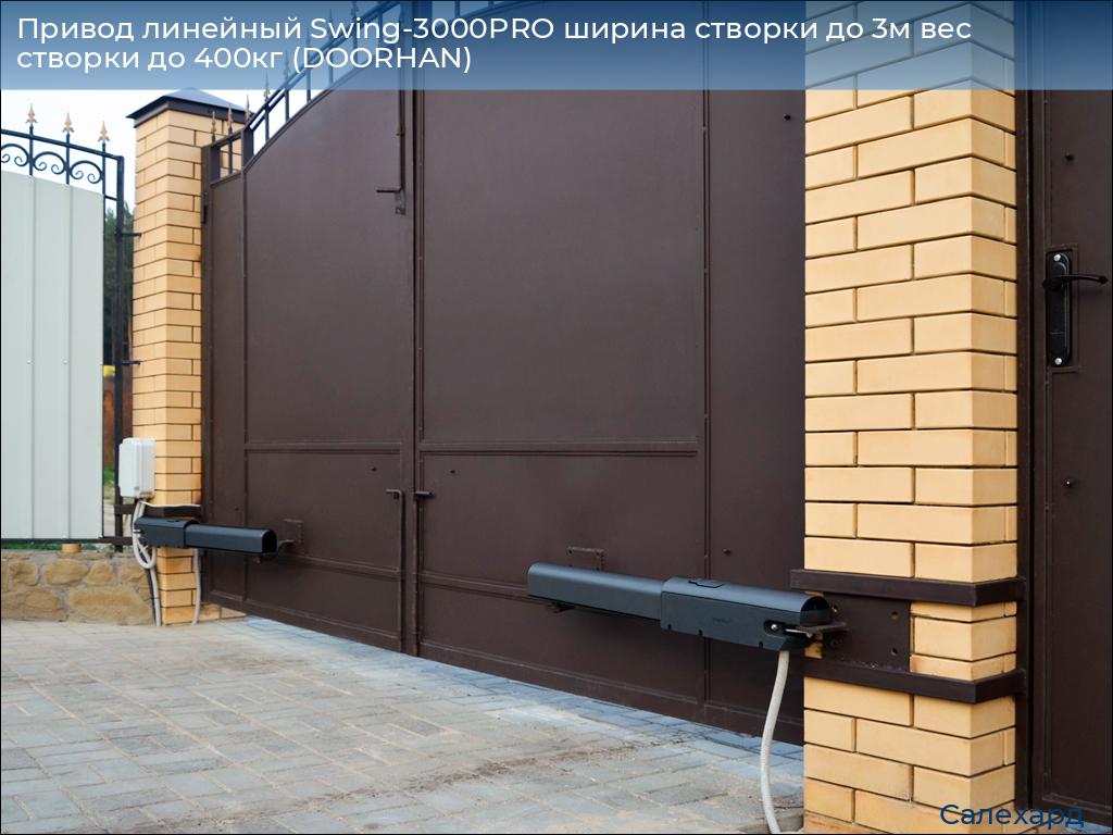 Привод линейный Swing-3000PRO ширина cтворки до 3м вес створки до 400кг (DOORHAN), salekhard.doorhan.ru