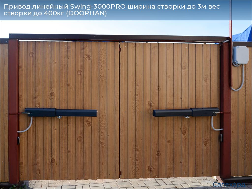 Привод линейный Swing-3000PRO ширина cтворки до 3м вес створки до 400кг (DOORHAN), salekhard.doorhan.ru