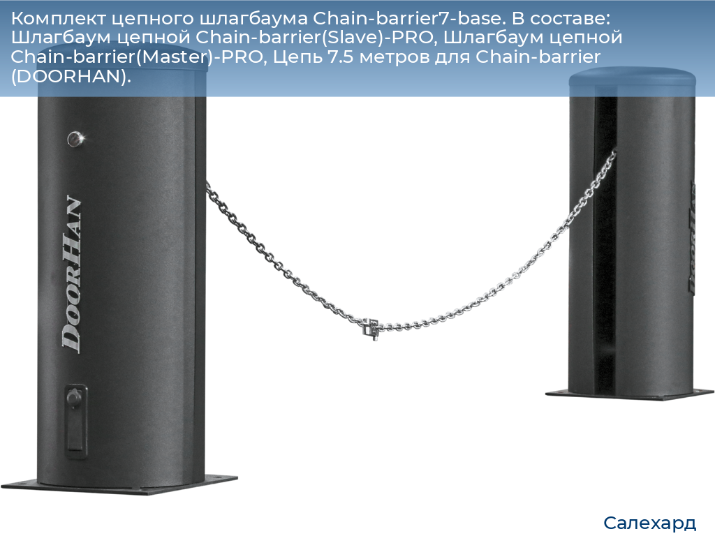 Комплект цепного шлагбаума Chain-barrier7-base. В составе: Шлагбаум цепной Chain-barrier(Slave)-PRO, Шлагбаум цепной Chain-barrier(Master)-PRO, Цепь 7.5 метров для Chain-barrier (DOORHAN)., salekhard.doorhan.ru