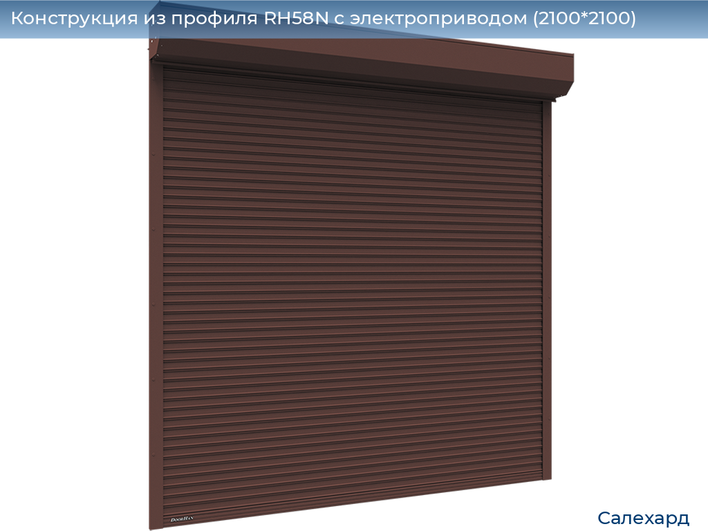 Конструкция из профиля RH58N с электроприводом (2100*2100), salekhard.doorhan.ru