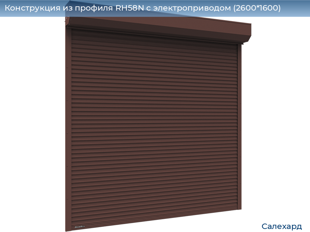 Конструкция из профиля RH58N с электроприводом (2600*1600), salekhard.doorhan.ru