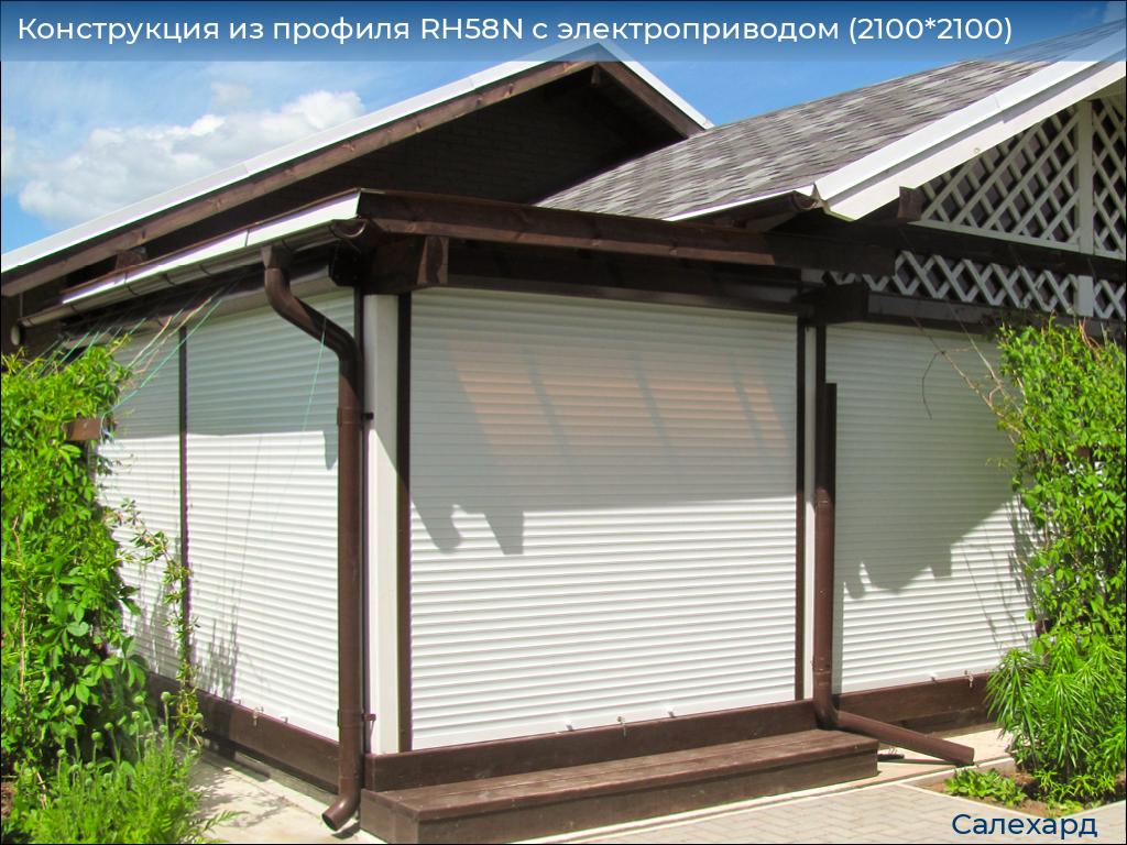 Конструкция из профиля RH58N с электроприводом (2100*2100), salekhard.doorhan.ru