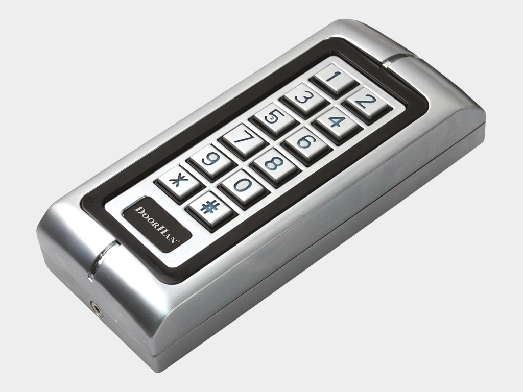 Антивандальная кодовая клавиатура keycode (ключ-код) для управления автоматическим устройством. Может быть использована как внешняя клавишная панель или устройство считывания прокси-карт.