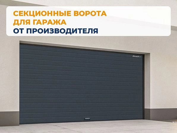 Секционные ворота 2500х2100 мм антрацитовые DoorHan rsd02, salekhard.doorhan.ru